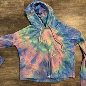 Rainbow tye-dye jacket